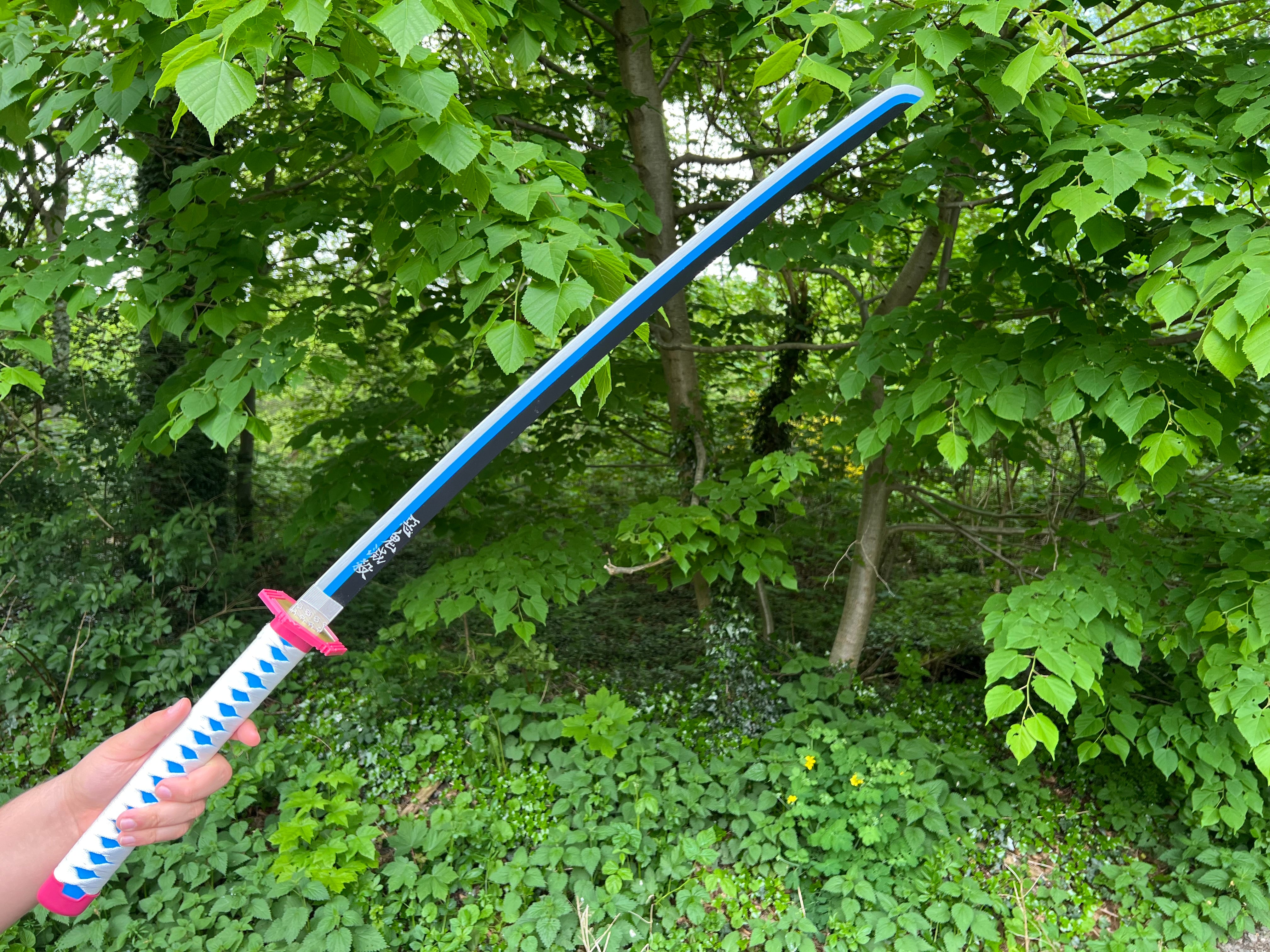 Giyu Tomioka's Katana with Bamboo Blade-Demon Slayer: Kimetsu No Yaiba