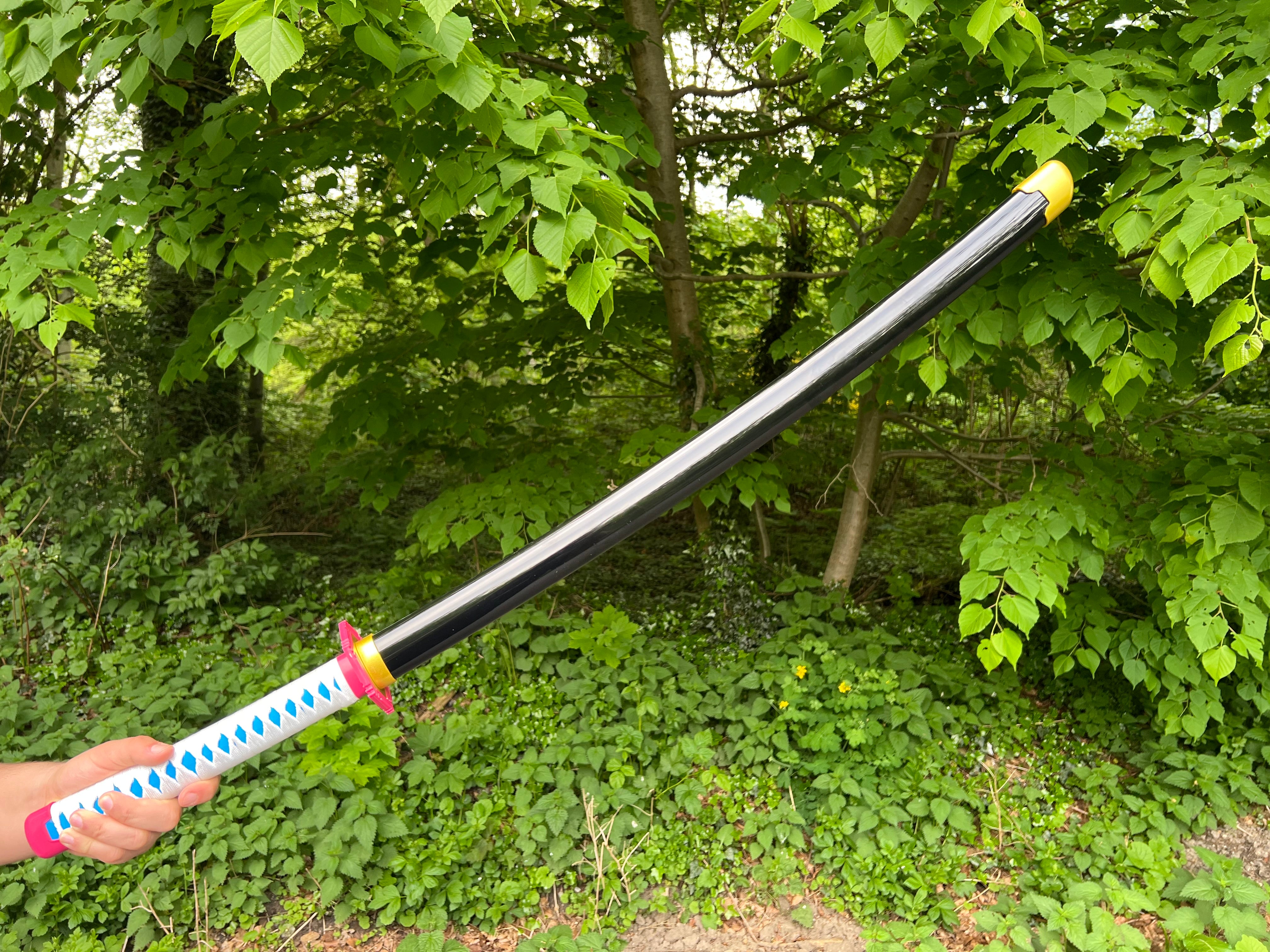 Giyu Tomioka's Katana with Bamboo Blade-Demon Slayer: Kimetsu No Yaiba
