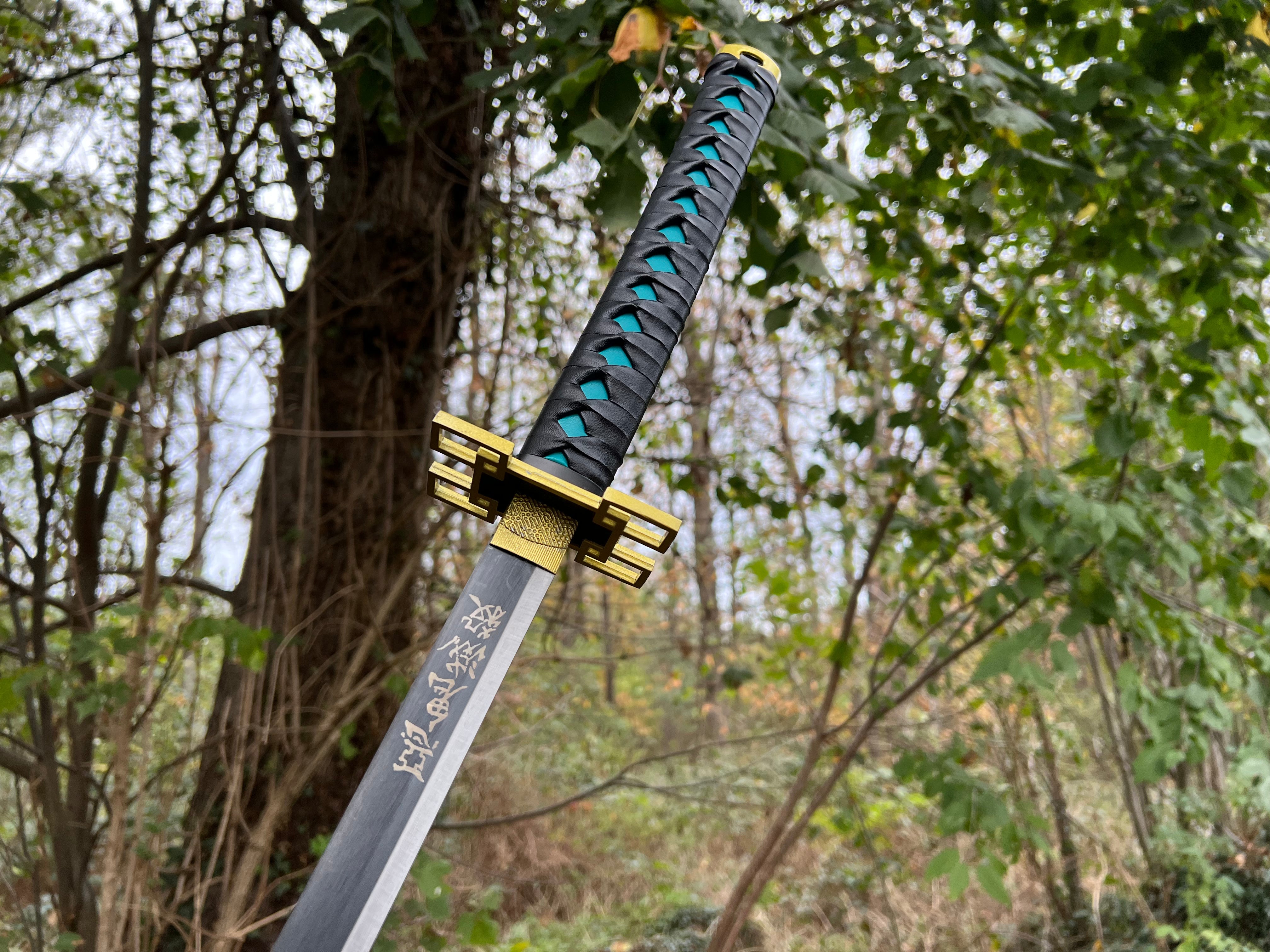 Tokitou Muichiro Katana with Bamboo Blade-Demon Slayer: Kimetsu No Yaiba