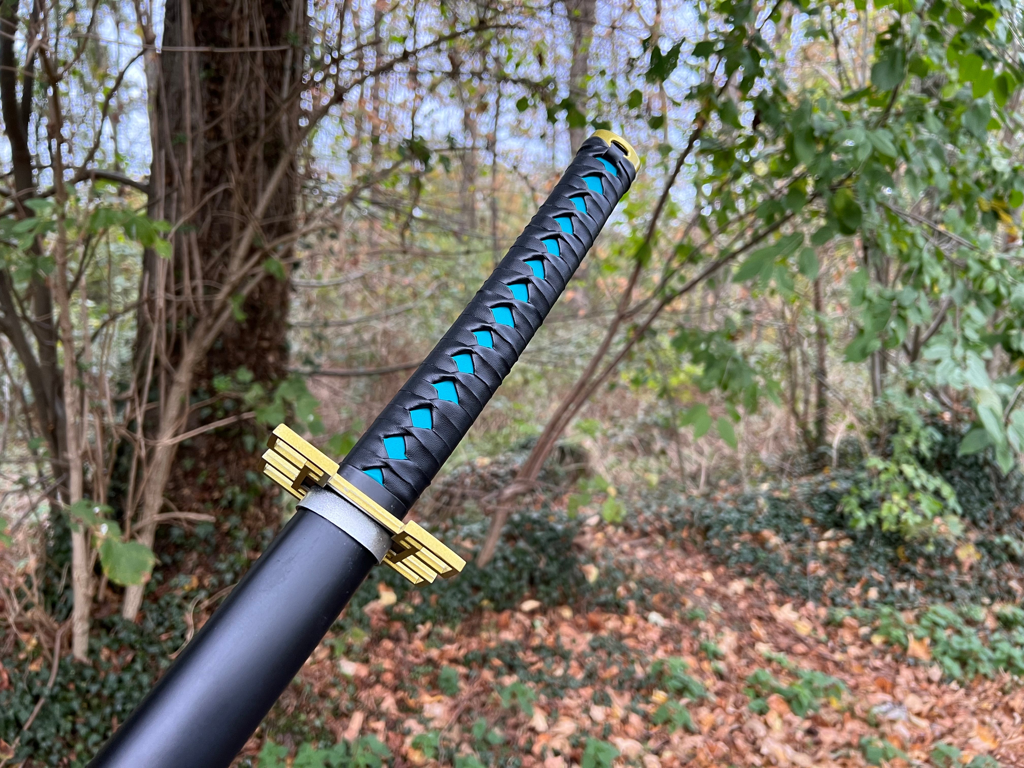 Tokitou Muichiro Katana with Bamboo Blade-Demon Slayer: Kimetsu No Yaiba