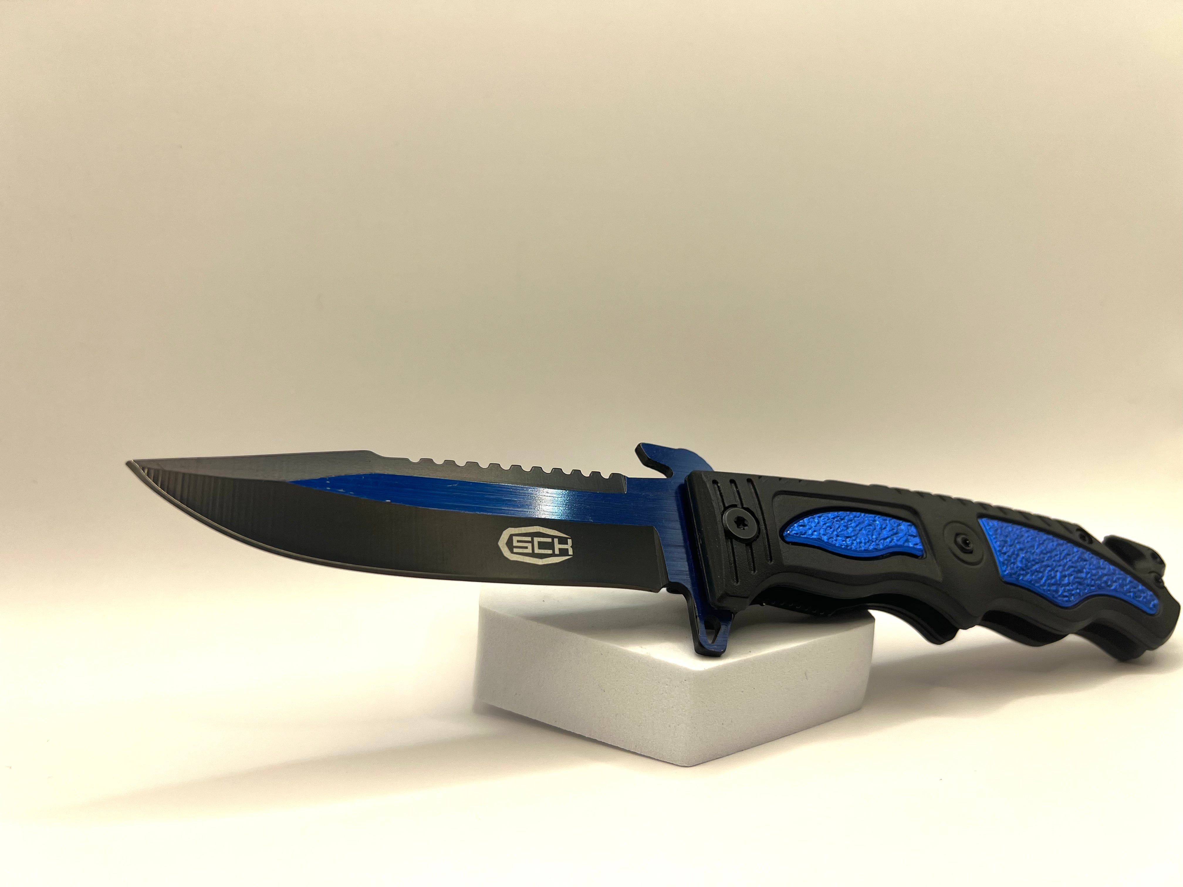 Blaues Federunterstütztes Messer (CW-142-2)
