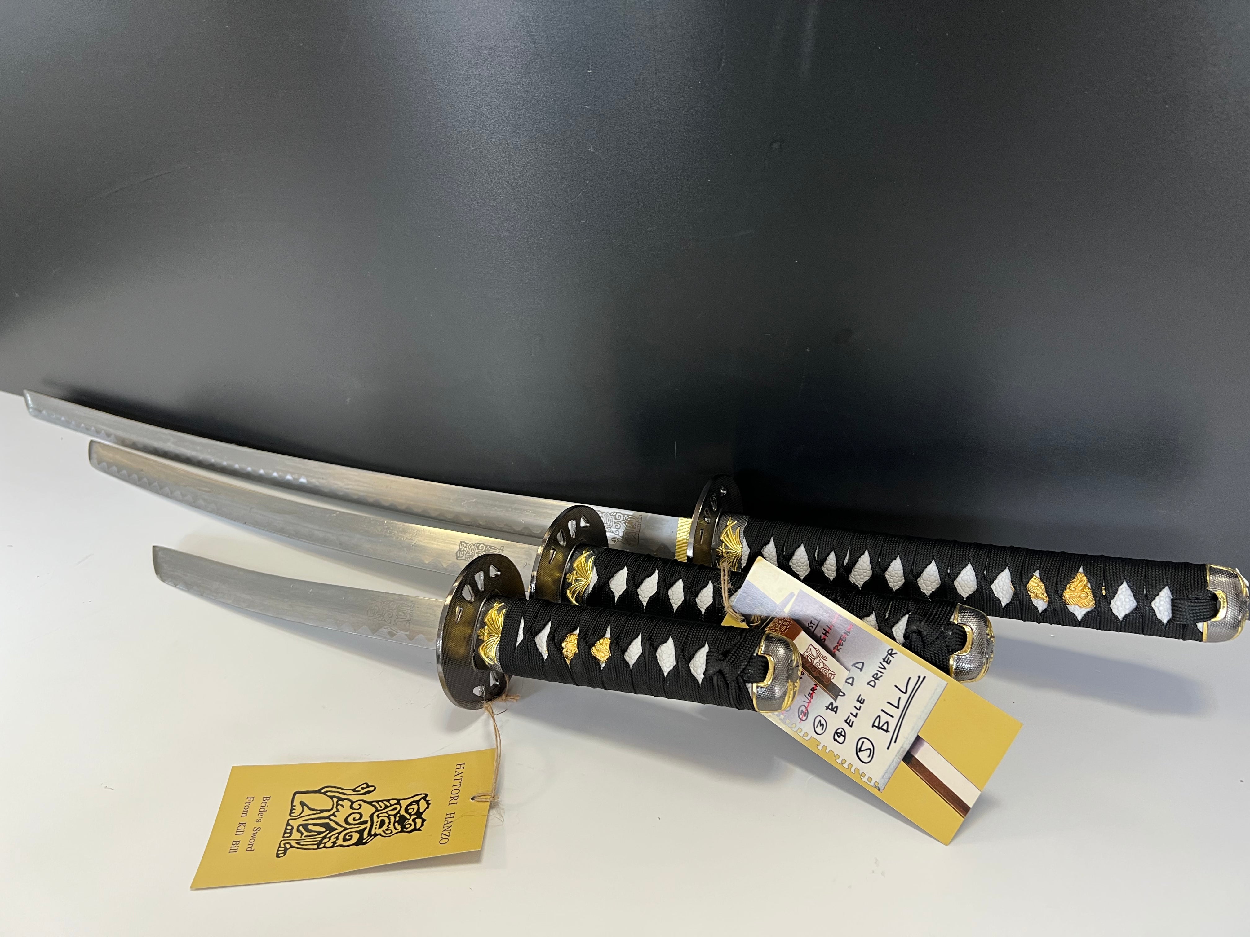 Kill Bill Brides Katana Set - Hattori Hanzo (Stainless Steel) (with Wooden Stand)
