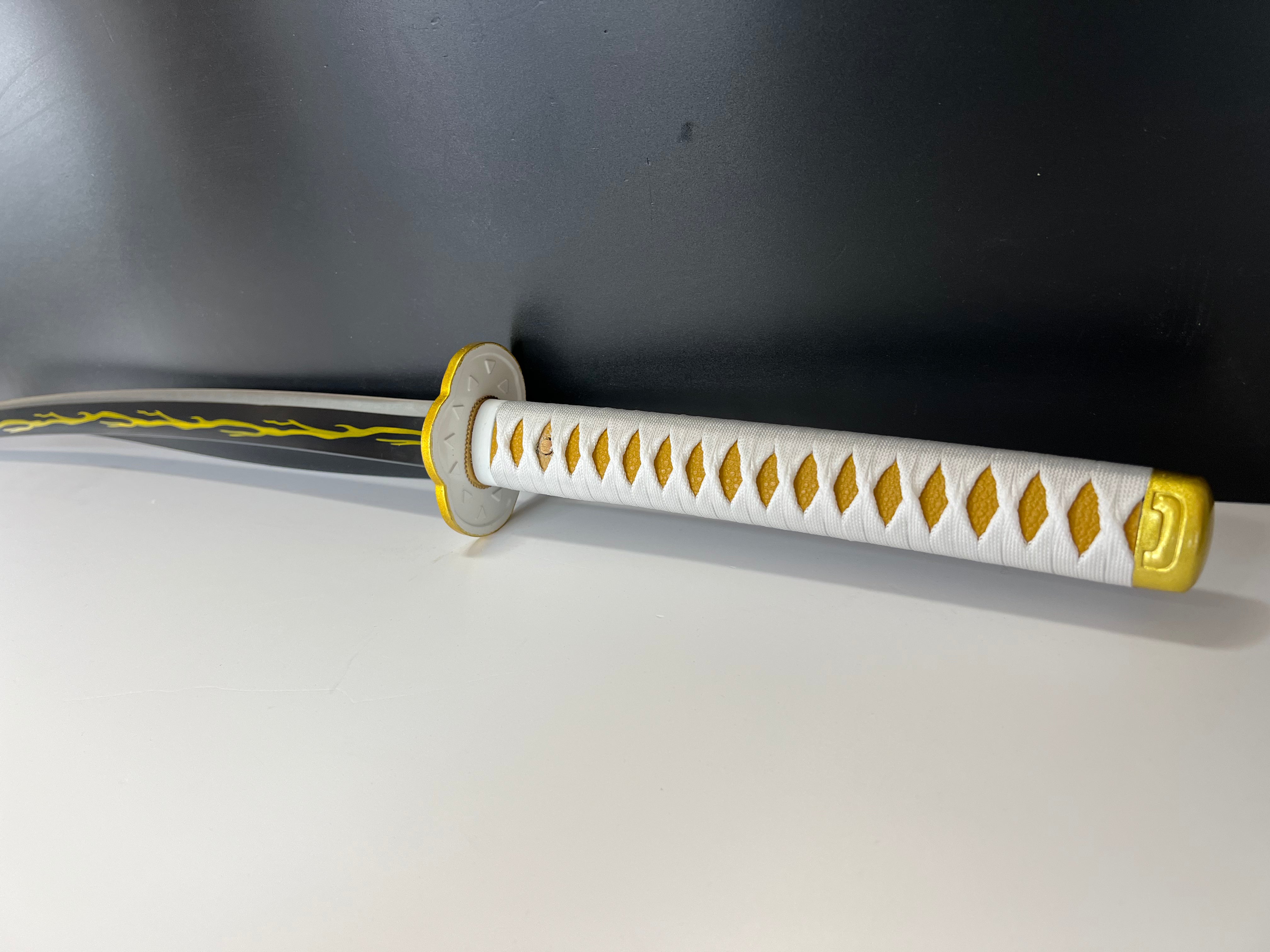 Zenitsu Handgeschmiedete Kampfbereite Katana - Demon Slayer: Kimetsu No Yaiba
