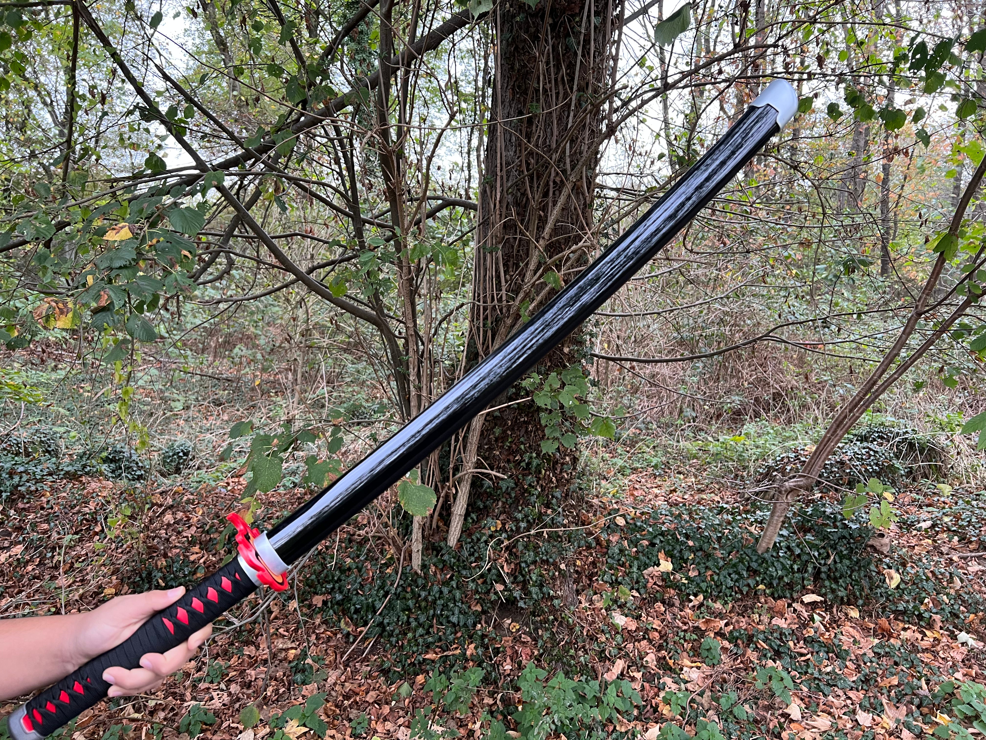 Tanjiro Katana V2 Bambusklinge -Demon Slayer (Nichirin): Kimetsu No Yaiba
