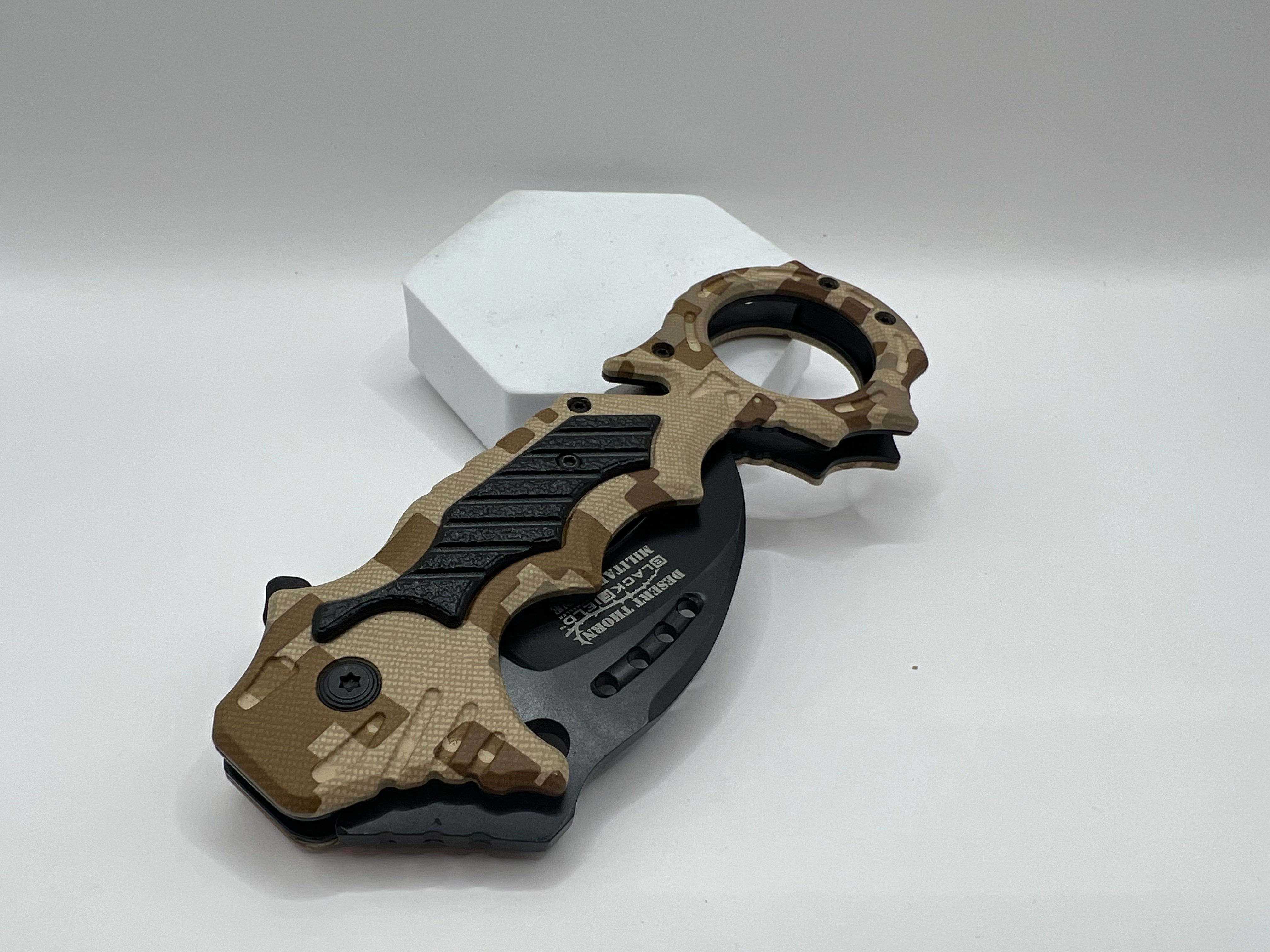 BlackField DESERT THORN - Federunterstütztes Rescue-Karambit-Taschenmesser